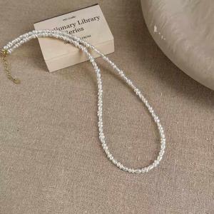 Collar de Perlas de Agua Dulce de 14K de Zhuji, Cadena Sólida, Natural, Se Puede Usar en Capas, Otros Accesorios de Moda - Product Image 4