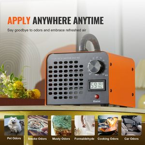 12000 mg/h ad alta capacità commerciale/industriale generatore di ozono macchina casa aria auto ionizzatori deodorizzatore 0-120 min tempo impostazione - Product Image 6