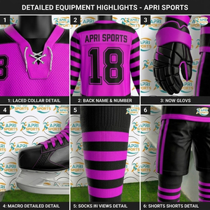 Uniforme de Hockey sobre Hielo Sublimado Profesional para Hombre Adulto, 100% Poliéster, Ecológico, de Secado Rápido, Transpirable, a Bajo Precio - Product Image 5