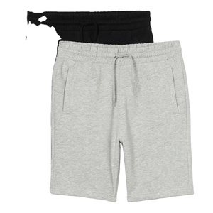 Short de sport en éponge française personnalisé pour hommes, short de sport décontracté en jersey de coton et polaire à motif uni avec cordon de serrage, sports de plein air-Vente en gros - Product Image 4