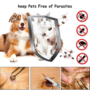Herramientas de Alta Calidad para la Eliminación de Garrapatas en Animales, Pinzas de Acero con Alto Contenido de Carbono Recubiertas de Papel Negro de 14 cm para Eliminar Pulgas y Garrapatas - Product Image 4