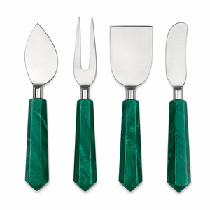 Custom Wholesale Modern Design Mixed Material <b>Cheese</b> Tools Marble & Wooden Handle Gold Plated <b>Cheese</b> <b>Knives</b> <b>Set</b> For Hotels - Product Image 3