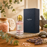 Flacon de parfum cylindrique en stock d'usine, 100 ml, vide, pouvant être pulvérisé avec un logo sérigraphié en couleur