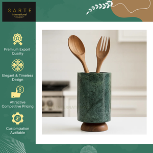 Repose-cuillère de luxe personnalisable en laiton, acier inoxydable, marbre et bois, respectueux de l'environnement, compatible lave-vaisselle - Product Image 5