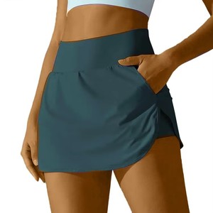 Oferta Especial: Skorts Deportivos para Mujer con Logotipo Personalizado, Cintura Alta, Elásticos, de Secado Rápido, Tejidos con Bolsillos, Corte Regular, Fabricante OEM - Product Image 4