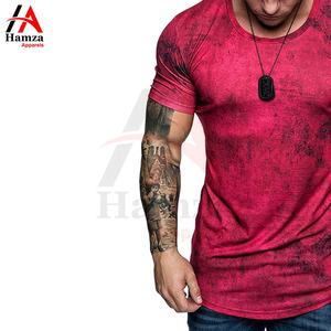 Camiseta de compresión con cuello redondo para hombre con estilo Ajuste cómodo Diseño de moda Estampado gráfico azul 100% algodón Venta al por mayor Ropa deportiva - Product Image 5