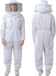3-Layer Ultra Ventilated <b>Bee</b> <b>Suit</b> for Men & Women – Premium Beekeeping <b>Suit</b> with <b>Bee</b> Gloves & Two Detachable Beekeeping Veils - Product Image 5