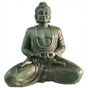 FRP Buddha Statue Military Green Color High Quality Material for Living Room Meditation Room Home Garden-Export Quality - Product Image 1