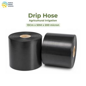 Cinta de Riego por Goteo de PE de Alta Calidad, 13cm x 50m, 200 Micras, Negra, Manguera de Riego Agrícola para Ahorro de Agua - Product Image 1