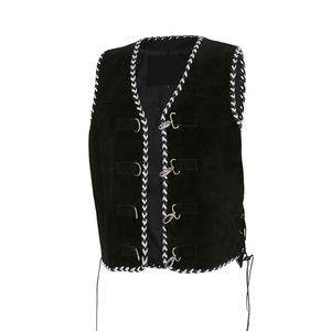 Zapatos de Hombre Hechos a Medida 2026, de Cuero Negro con Detalles Trenzados Blancos, Cierre de Hebilla Metálica, Cuero de Alta Calidad, Tallas Grandes, Transpirables - Product Image 3