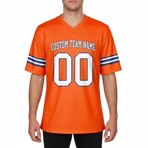 Camisetas de Fútbol Americano Personalizadas con Diseño de Cuello en V, Tejido de Malla Transpirable y Ligero, Patrón 3D, Servicio OEM - Product Image 2