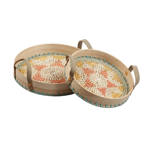 Plateau classique en jonc de mer : Rangement durable pour le brunch du dimanche et les traditions culinaires familiales - Product Image 1