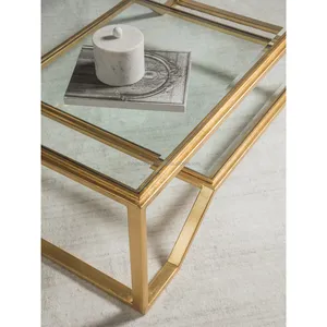 Luxury Modern Coffee <b>Table</b> with Metal Frame and Wood Top Home Furniture Storage & Portable Design Zahid Exports - Product Image 2