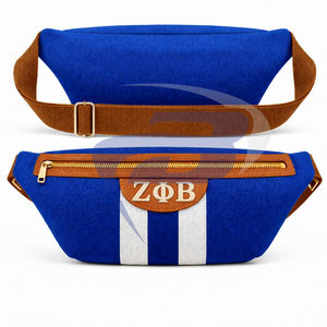 Sac banane Zeta Phi Beta Sorority, sac de taille unisexe imperméable avec motif lettres ZPB et fermeture éclair, sac bandoulière - Product Image 1