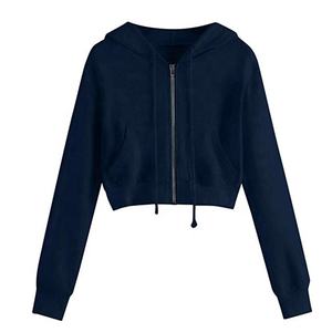 Sudadera de Invierno GEO BROTHERS de Alta Calidad en Oferta 2022, Sudadera con Capucha para Mujer, de Spandex/Algodón, Manga Larga, con Cierre, Tejida - Product Image 3
