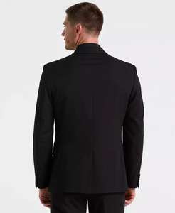 Men's Dobby Louis Long Sleeve <b>Slim</b> <b>Fit</b> Suit <b>Jacket</b> | Perry Ellis - Product Image 3