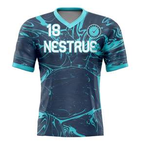 Camiseta de fútbol sublimada personalizada al por mayor, uniforme de equipo transpirable de secado rápido, ropa deportiva OEM, suministro directo de fábrica. - Product Image 5