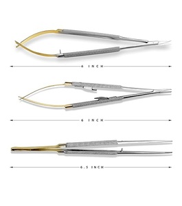 Premium Grade Castroviejo Micro Forceps, Scissors Set Versatile Microsurgical Instrument, Corrosion Resistant Stainless Steel - Product Image 2