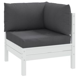 Cojines de paleta para exteriores de tela de mezcla antracita, colección de almohadas versátil y elegante, 3 uds. - Product Image 1