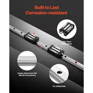 Kit de guidage linéaire D0100XU4ZP7, 2 rails de 600 mm, 1 vis à billes, 4 blocs coulissants, 1 écrou de couplage de support d'extrémité, boîtier DIY - Product Image 4