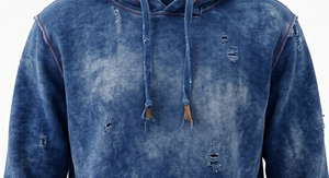 <b>Men</b> Solid Oversized Winter Acid Wash Hooded Fleece Pullover Hoodie Vintage Streetwear with Pocket - Product Image 3