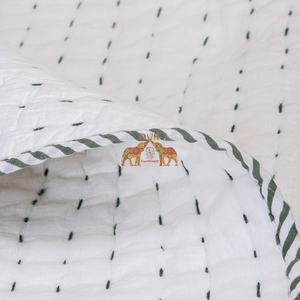 Latest Kantha Cotton <b>Baby</b> <b>Blanket</b> Handmade <b>Soft</b> Lightweight Custom Printed Palm Tree Design for Home or Hotel Use in Winter - Product Image 3