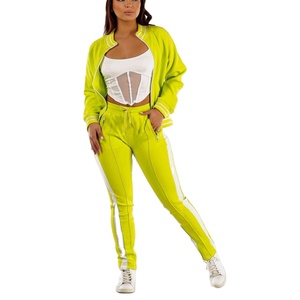 กางเกงวอร์มขายาวสำหรับธุรกิจกางเกงเอวสูงยืดได้สำหรับผู้หญิงดีไซน์แบบขาตรงกว้างสไตล์คาร์โก้ - Product Image 5