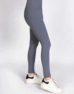 Leggings moulants pour femmes, taille haute, unis, respirants, sans coutures, avec logo personnalisé, en Spandex/Polyester, pour prix de gros, faible MOQ - Product Image 4