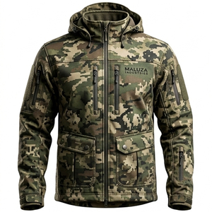 MALUZA INDUSTRIES Custom Logo <b>Waterproof</b> Softshell <b>Camo</b> Hunting <b>Jacket</b> Mens Thermal Nylon Lined Outdoor Summer Tactical Sports - Product Image 1