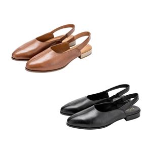 Zapatos de Ballet de Moda con Tacón Grueso y Punta en Pico de Cuero Genuino para Mujer, Marca B'fee, OEM ODM, Hechos en BD - Product Image 1