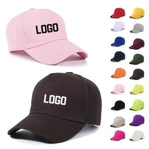 หมวกเบสบอลแบบ 5 ชิ้นส่วน สีชมพูและสีดำ ปีกโค้ง ผ้าคอตตอนทวิลล์ แบบ Snapback - Product Image 3