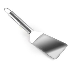 Spatola in acciaio inossidabile resistente per grigliare e cucinare, strumento per girare il cibo, finitura lucida, design minimalista - Product Image 1