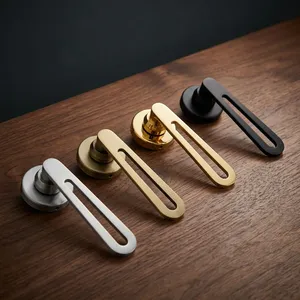 Premium Stainless Steel Door <b>Handle</b> with CP Antique Gold Z Black PVD Rose Gold Finish Modern Lever <b>Handle</b> Hardware Export - Product Image 1