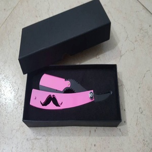 Nueva Navaja de Afeitar Recta para Barbería, Color Negro, con Estuche de Cuero y Logotipo Personalizado OEM - Product Image 2