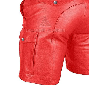 Pantalones Cortos de Cuero para Hombre, Nuevo Estilo, Color Sólido, Hechos con Cuero de Alta Calidad, de Primera Calidad, de Secado Rápido, Gran Venta - Product Image 6