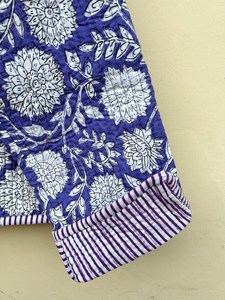 Indian Handmade 100% Cotton Eco-Friendly <b>Quilted</b> Anti-Wrinkle Breathable Quick Dry Digital Printed Front Pocket <b>Jacket</b> - Product Image 2