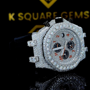 Nouvelle montre de luxe unisexe en acier inoxydable, mouvement à quartz automatique, style analogique, résistante à l'eau, avec diamants, verre saphir, 3 mètres - Product Image 1