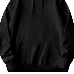 เสื้อฮู้ดดี้โอเวอร์ไซส์สไตล์วินเทจสีดำฟอก ผ้าคอตตอนหนา สตรีทแวร์ ทรงหลวม ใส่ได้ทั้งผู้ชายและผู้หญิง - Product Image 5