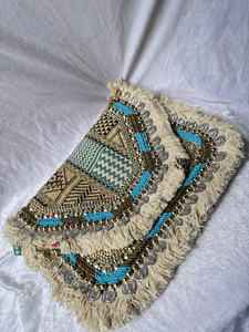 Pochette Bohème Ethnique à Franges et Pièces de Monnaie, Sac à Main Perlé Turquoise Tendance pour Femme, Idéal pour les Vacances et la Mode de Boutique - Product Image 3