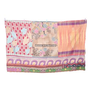 Couvre-lit Kantha indien vintage à imprimé Paisley, couvre-lit Kantha, literie Kantha, jeté lourd indien réversible cousu à la main - Product Image 6