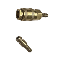 Raccord pneumatique rapide en laiton de type mini européen, compatible OEM et interchangeable avec le type Rectus 21 nickelé