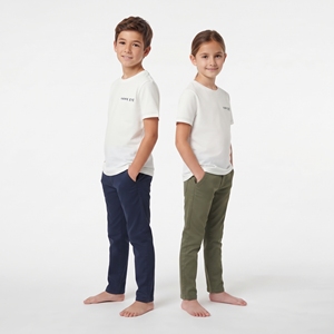 Customizable White Crew Neck Short Sleeve T-Shirt Regular Fit Breathable Solid Color Unisex Leisure Top for <b>Kids</b> - Product Image 1