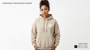 Sweat-shirt à capuche pour filles Dumela, couleur blanc cassé, 100% coton molletonné, coupe ample, poche avant, vêtement décontracté pour l'automne - Product Image 3