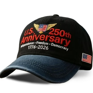 Gorra de Béisbol Patriótica de Poliéster con Diseño del Águila y Campana de la Libertad en Bordado 3D, Cierre de Hebilla Metálica, Edición del 250 Aniversario de EE. UU. - Product Image 3