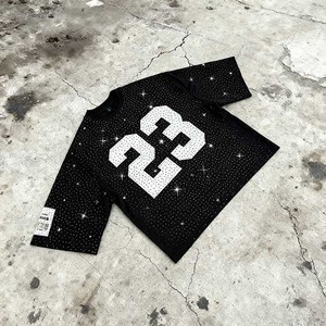 Men Oversized Rhinestone Acid Wash <b>T</b> <b>Shirt</b> Drop Shoulder Streetwear Fashion Graphic Tee Wholesale Apparel Custom Apparel - Product Image 1