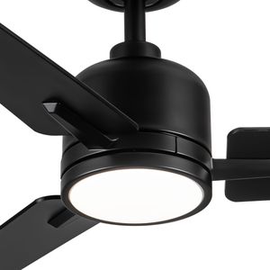 48-Inch <b>Black</b> Low Profile <b>Ceiling</b> <b>Fan</b> with Light Elegant Home Decor - Product Image 5