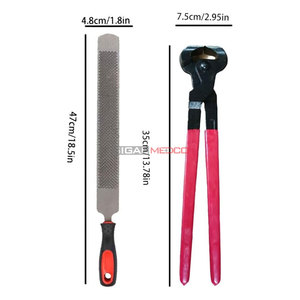 Professional <b>Veterinary</b> Hoof Trimming Rasp Tools Horses Durable Stainless Steel Farrier Equipment Precision Hoof Care - Product Image 2