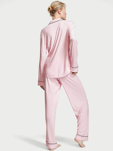 Custom Cotton Long Pajama Set Lounge Wear Home Wear Female Modal Women's Sleepwear Modal Bamboo <b>Pyjamas</b> - Product Image 2