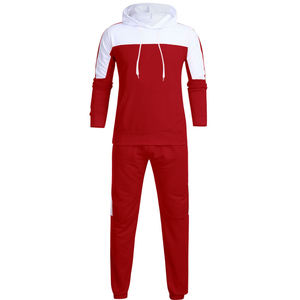 Conjunto Deportivo para Hombre con Bloques de Color, Sudadera con Capucha y Pantalones Jogger de Algodón y Felpa, Logotipo Personalizado, Ropa Deportiva OEM ODM, Fabricante Mayorista DDP - Product Image 1