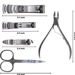 Ensemble d'outils de manucure et pédicure professionnels en acier inoxydable, logo personnalisé, kit de coupe-ongles de luxe, ensemble de coupe-ongles pour le soin des ongles - Product Image 3